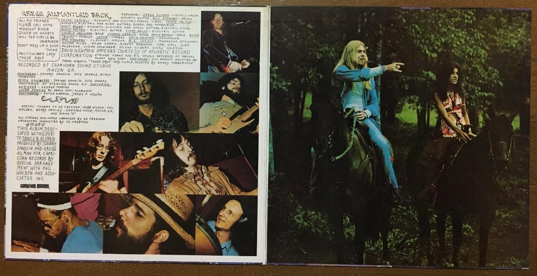 Gregg Allman - Laid Back Japan LP 1973 Soul Rock Vinyl Record w/ Liner Notes