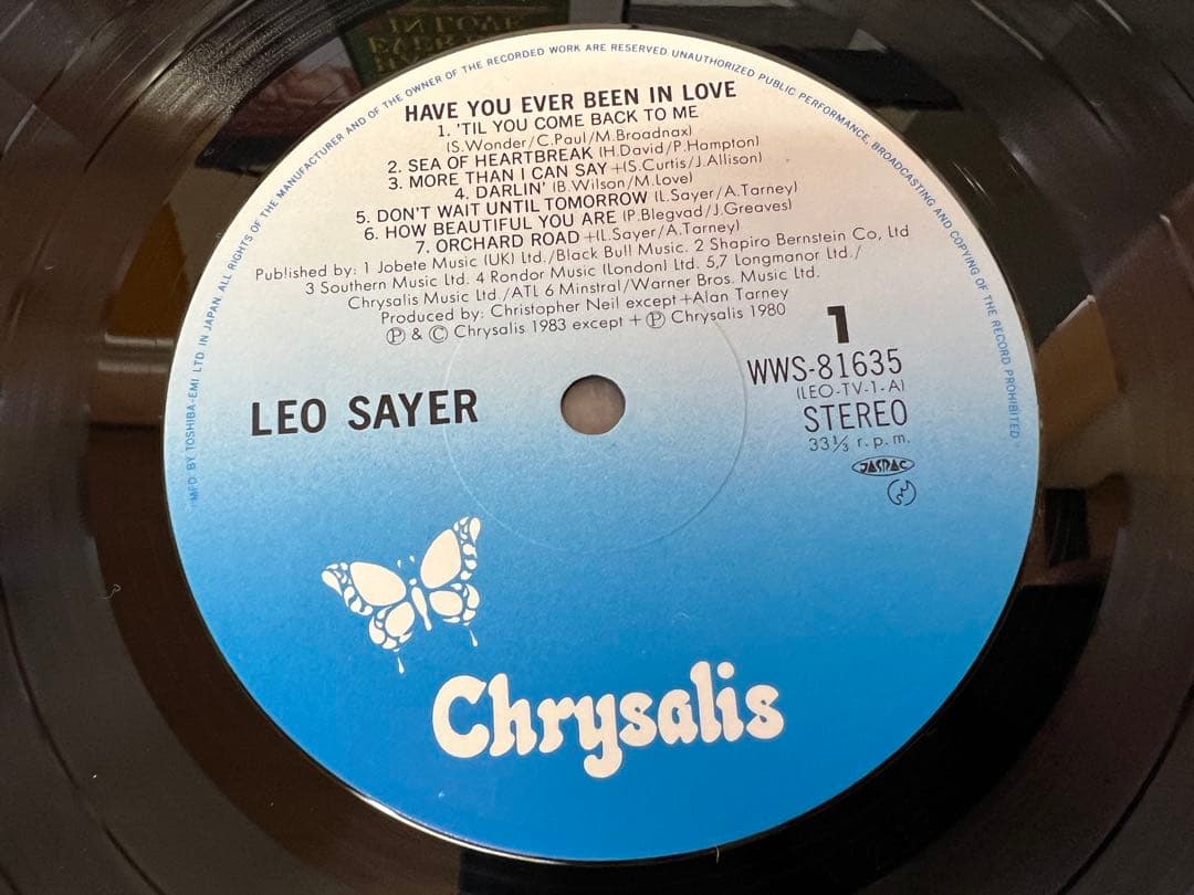 Leo Sayer - Have You Ever Been In Love LP Japan w/ Obi Insert NM Vinyl