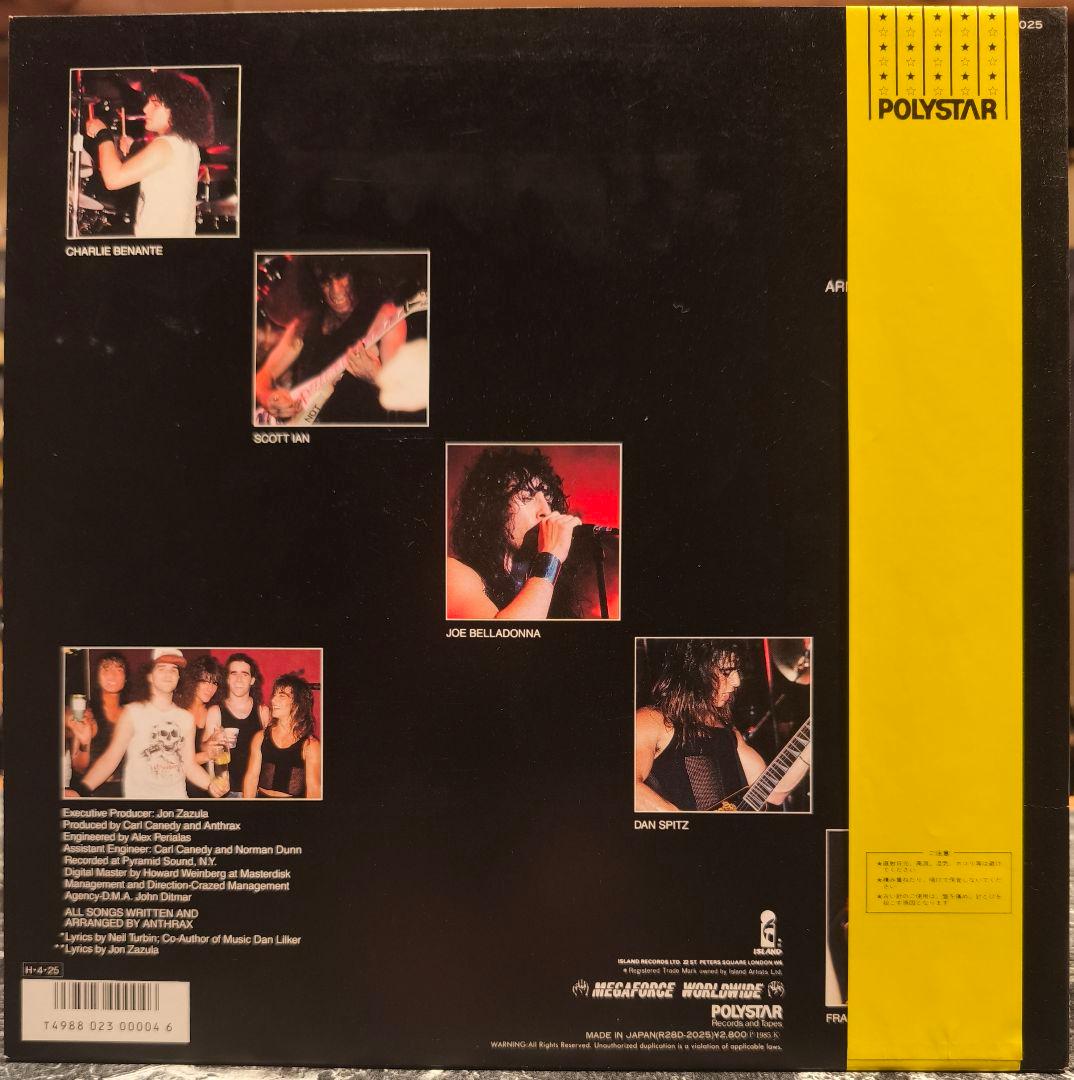 Anthrax Spreading The Disease Vinyl LP Japan R28D-2025 Original w/ Obi Insert