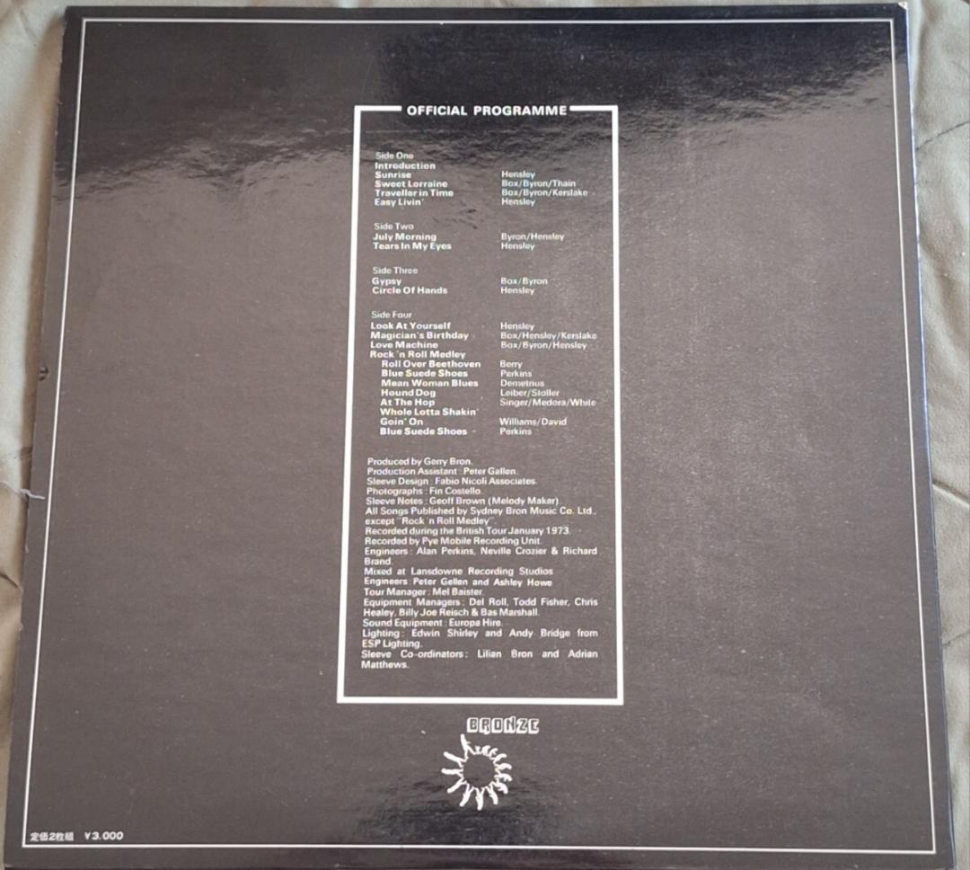 Uriah Heep Live 2LP Japan Orig Gatefold PSS-273~4-BZ With Obi & 10P Booklet