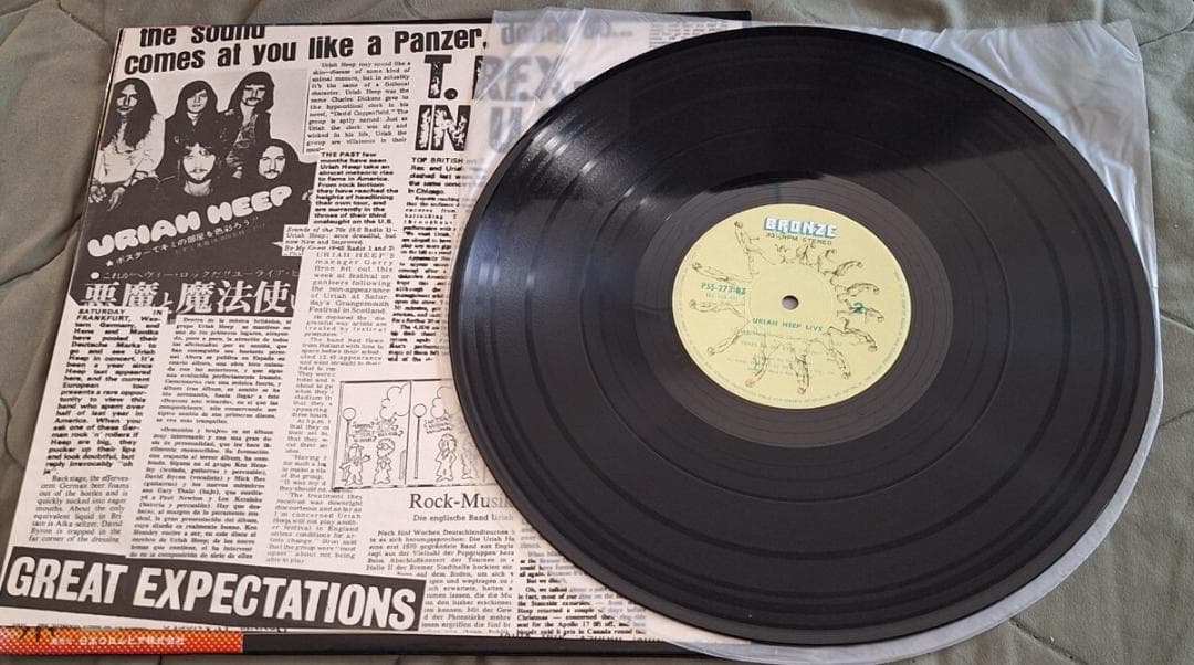 Uriah Heep Live 2LP Japan Orig Gatefold PSS-273~4-BZ With Obi & 10P Booklet