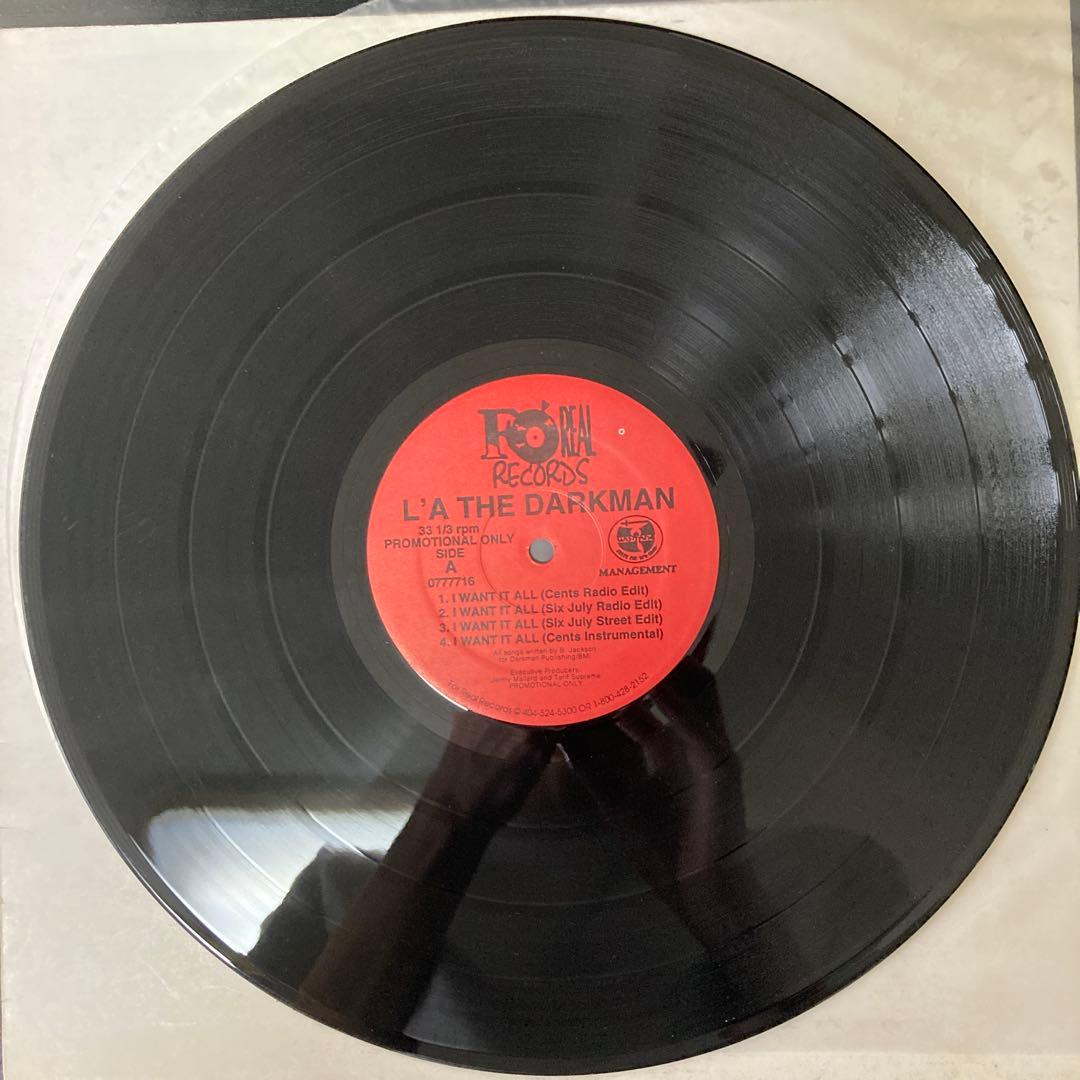 L'A The Darkman - I Want It All 12" Vinyl Promo Wu-Tang Clan Related Hip Hop