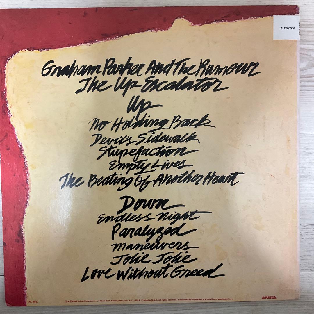 Graham Parker And The Rumour - The Up Escalator Vinyl LP US Pressing