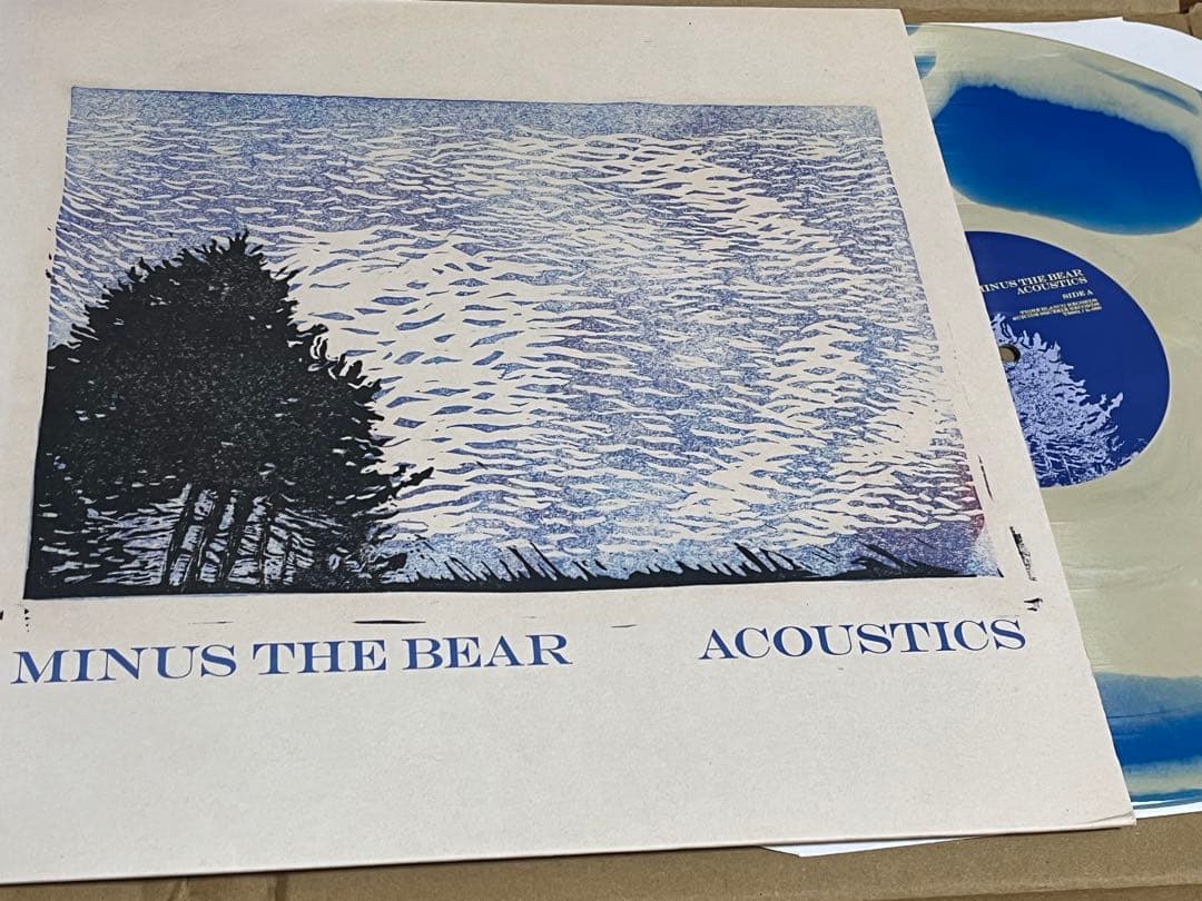 Minus The Bear - Acoustics LP Vinyl 2008 US Original Blue/Cream Marble Pressing