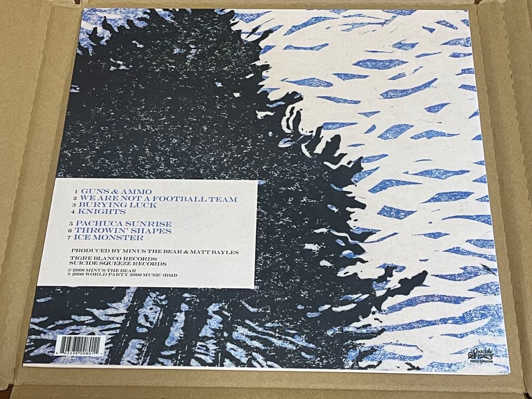 Minus The Bear - Acoustics LP Vinyl 2008 US Original Blue/Cream Marble Pressing