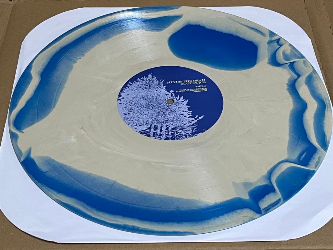 Minus The Bear - Acoustics LP Vinyl 2008 US Original Blue/Cream Marble Pressing