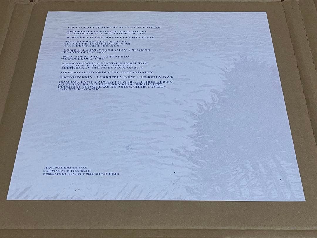 Minus The Bear - Acoustics LP Vinyl 2008 US Original Blue/Cream Marble Pressing