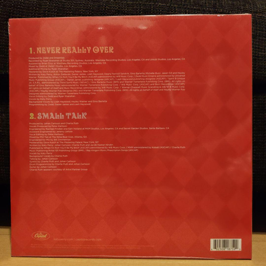 Katy Perry - Never Really Over / Small Talk 12" Vinyl Record RSD Black Friday