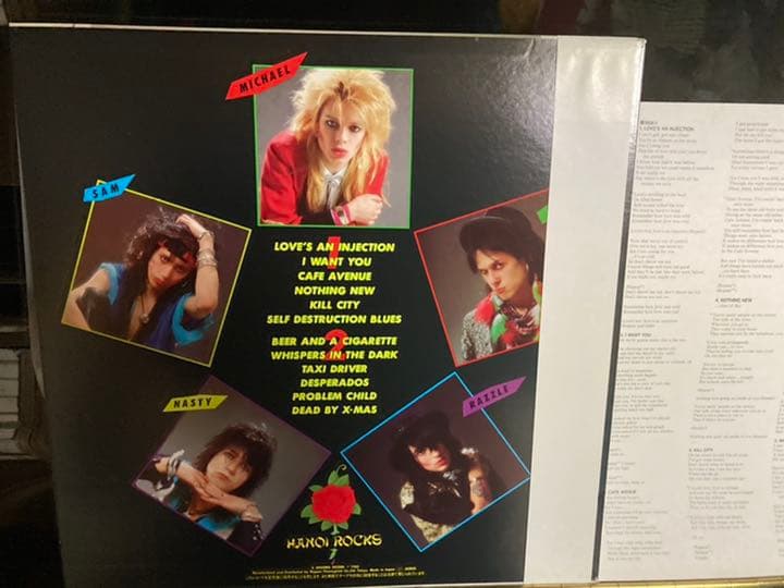 Hanoi Rocks Self Destruction Blues Vinyl LP Japan Obi Glam Rock Import