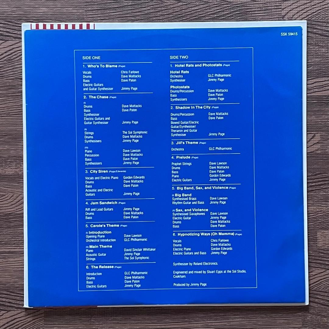 Jimmy Page Death Wish II Original Soundtrack Vinyl LP Japan P-11180 with Obi