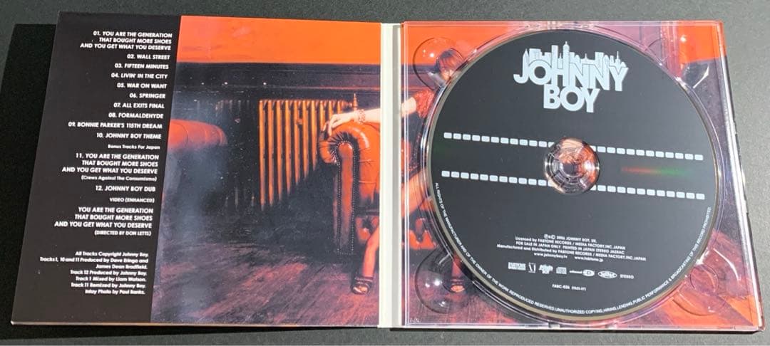 Johnny Boy - Johnny Boy (2006) Japan CD, Limited Edition with Bonus Tracks & Pin