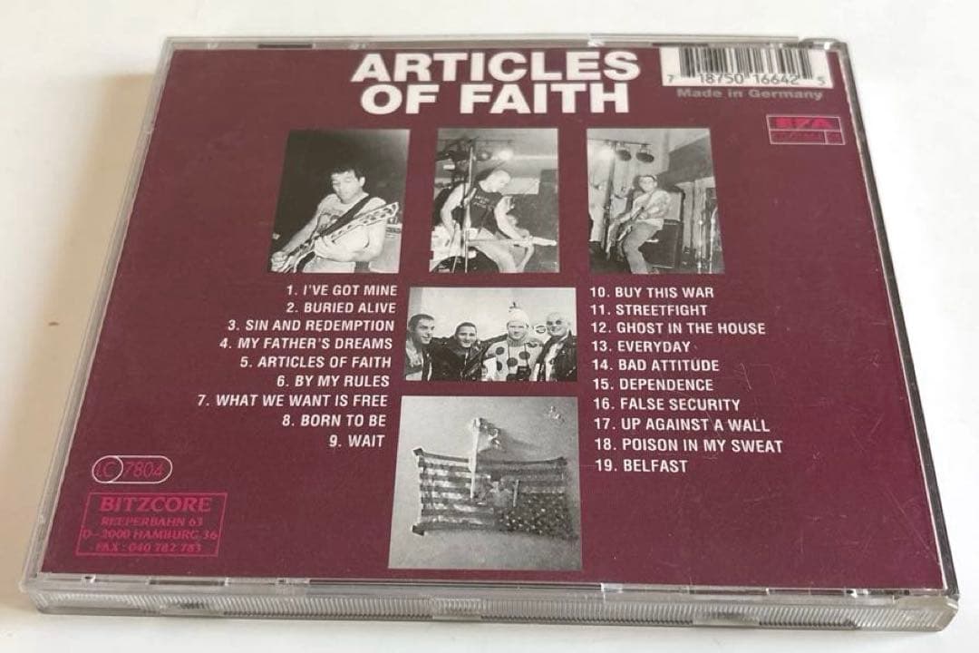 Articles of Faith - Core CD (Bitzcore) Hardcore Punk Rare German Import