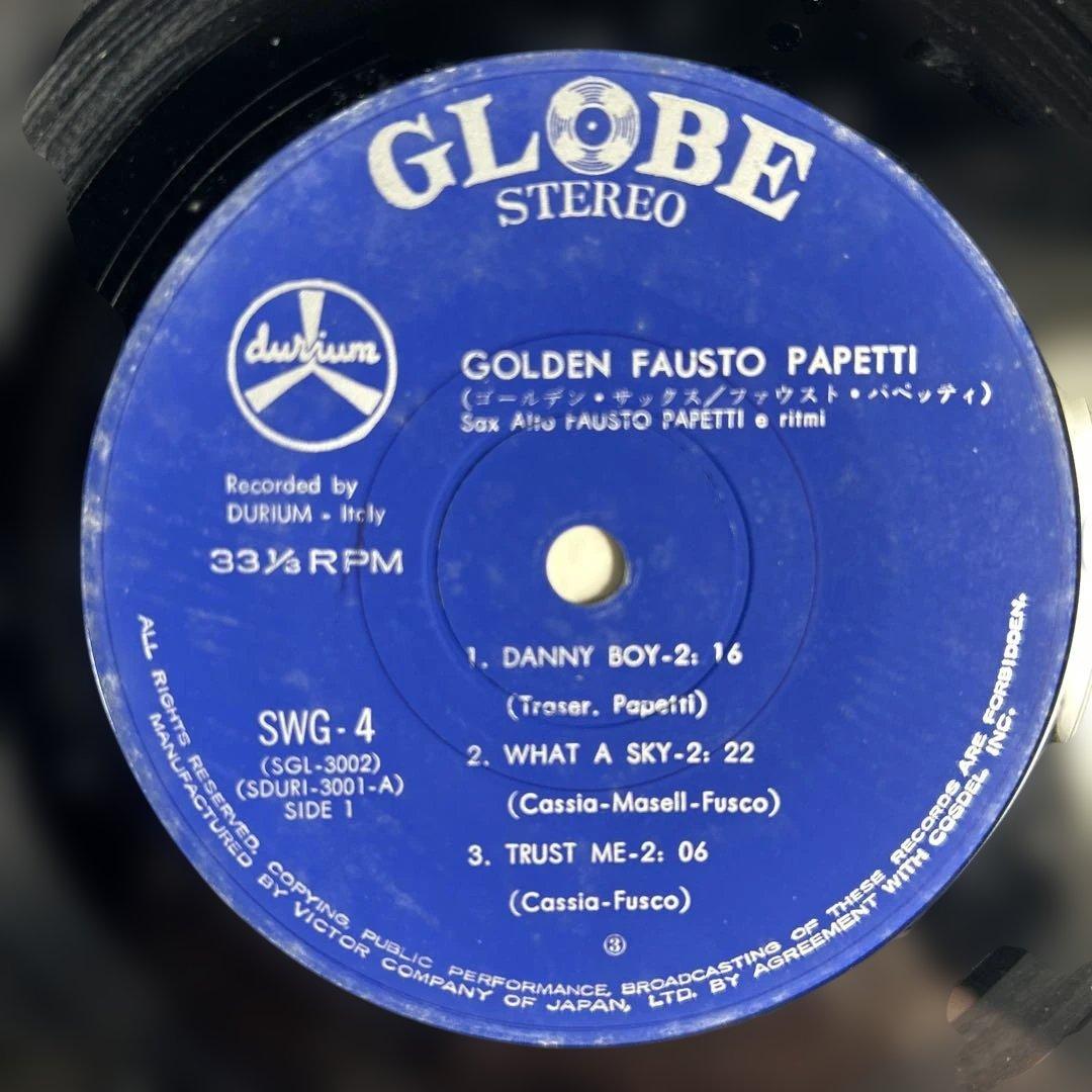 Fausto Papetti Golden Hits EP 7-inch Vinyl Japan Globe SWG-4 w/ Obi Sax Mood