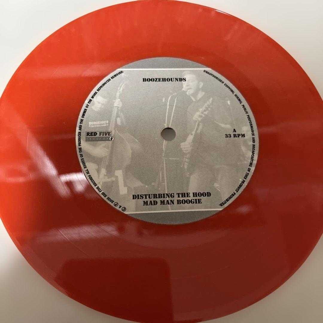 Boozehounds - Here We Go 7" Red Vinyl EP Limited #239/300 Psychobilly Rockabilly