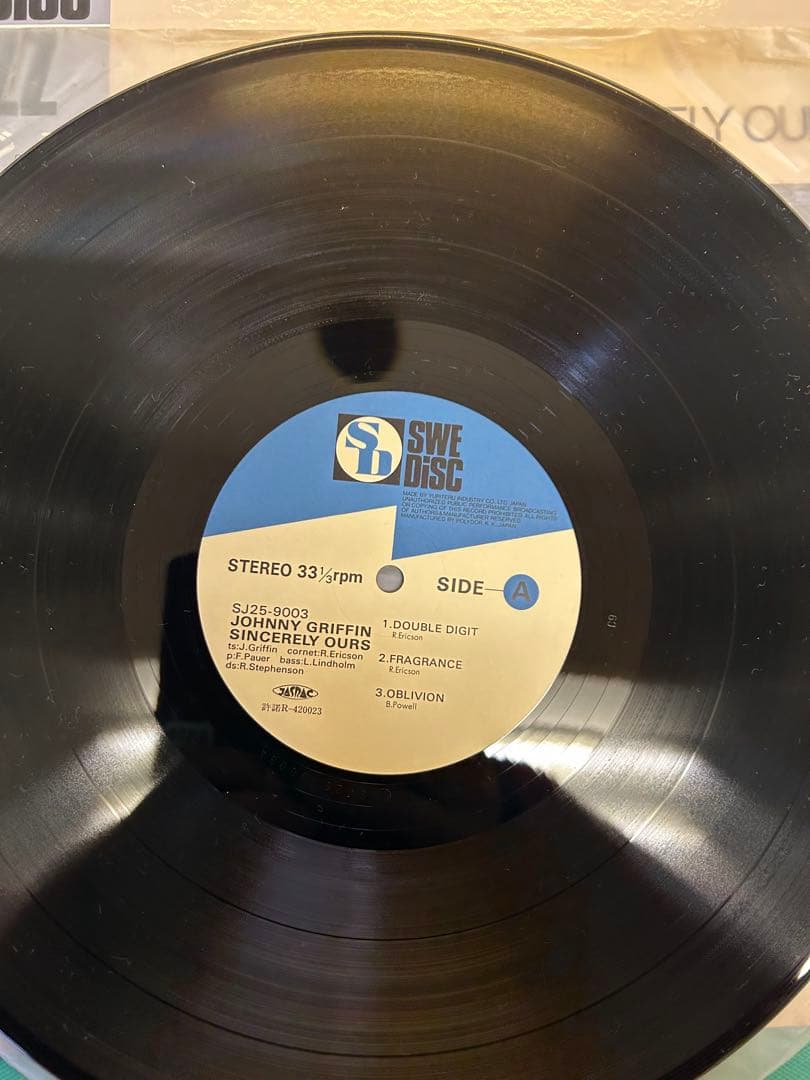 JOHNNY GRIFFIN Sincerely Ours LP Vinyl Record Japan Pressing With Obi