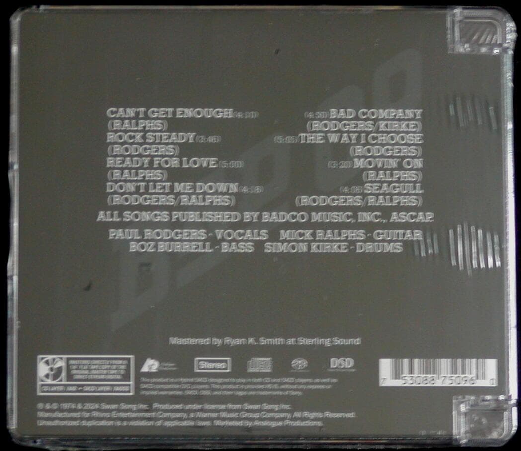 Bad Company SACD Hybrid Unopened Remaster Stereo Limited Edition | Japansoundstore