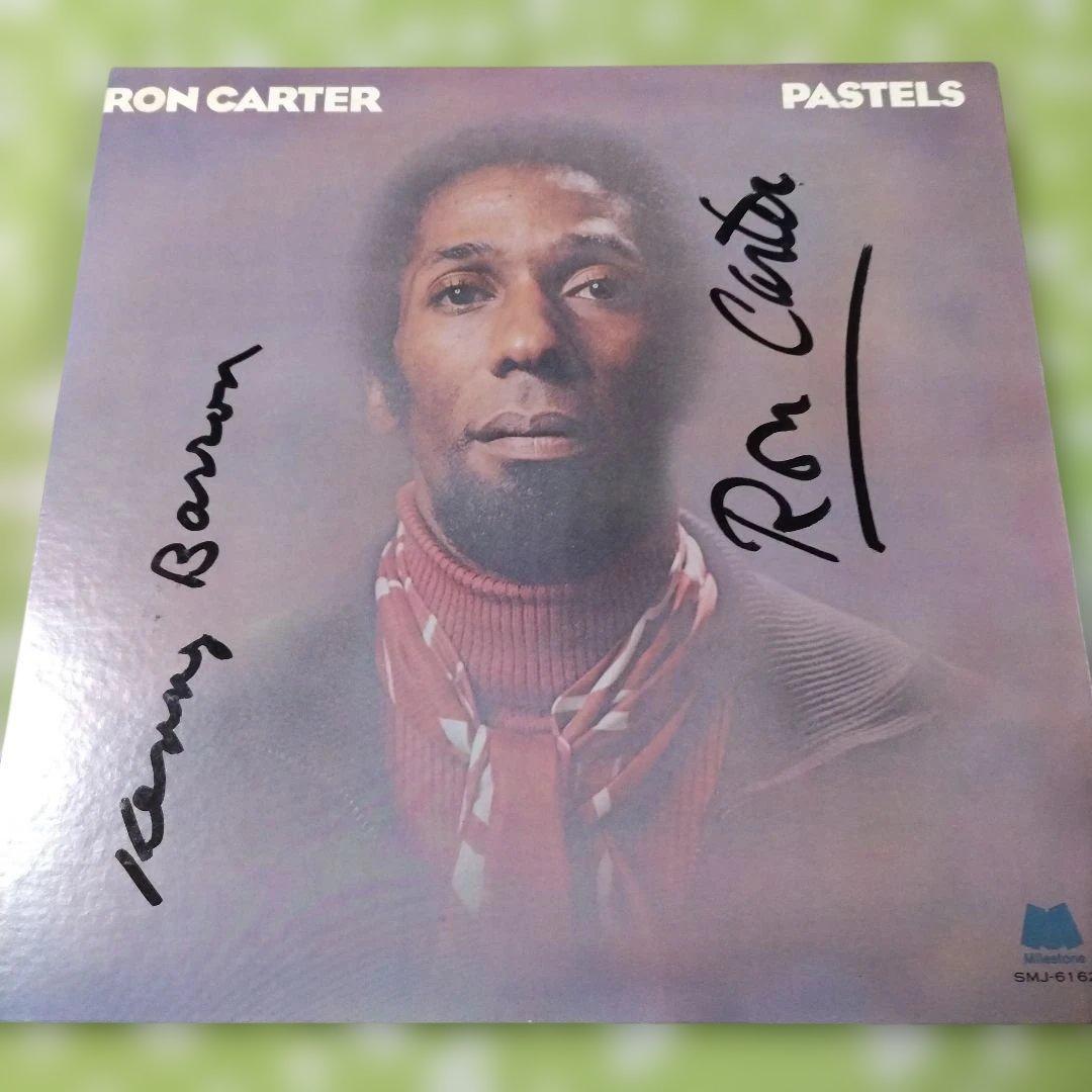 Ron Carter Pastels Japan LP Signed by Ron Carter & Kenny Barron Jazz Vinyl