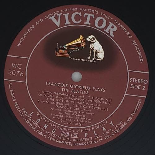 François Glorieux Plays The Beatles Japan Vinyl LP Classical Jazz Covers Obi