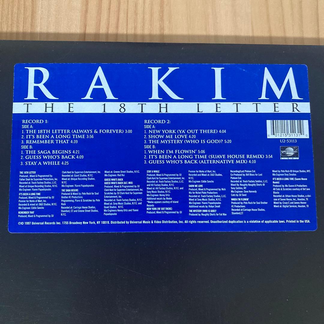 Rakim The 18th Letter Vinyl 2LP + 7" Single Hip Hop Classic Collection