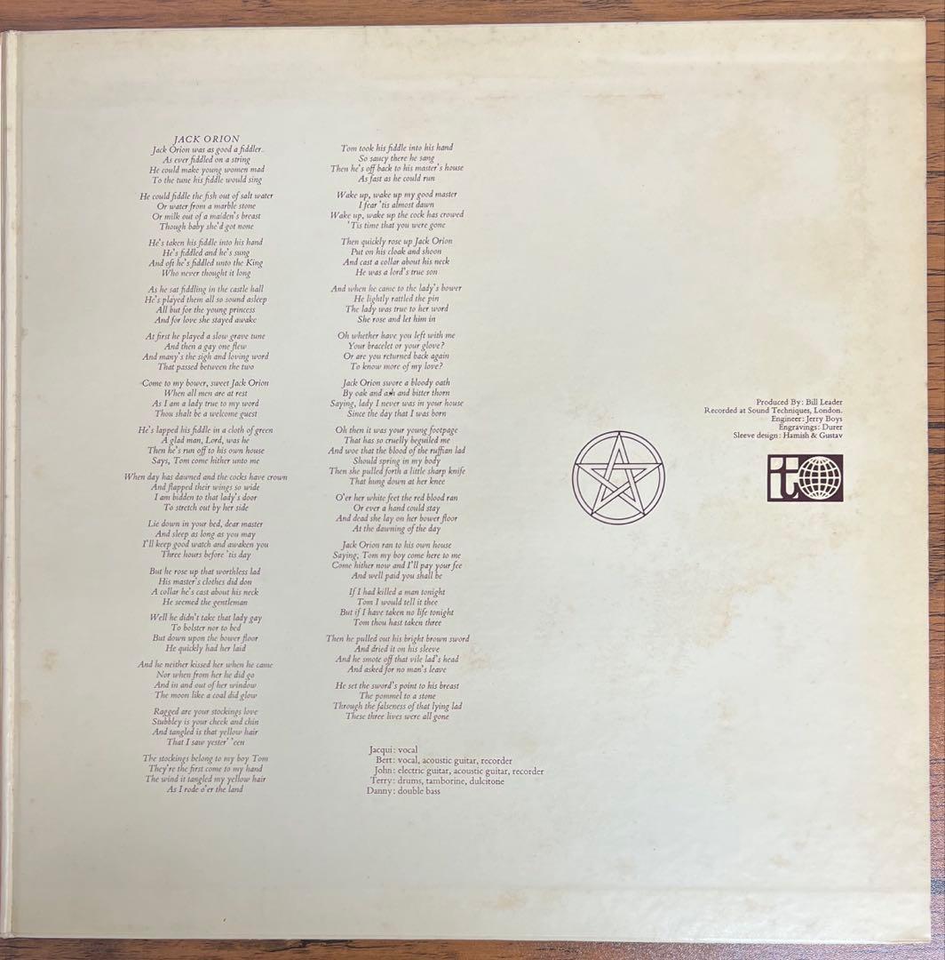 Pentangle - Cruel Sister LP Japan Original Pressing Folk Rock Vinyl w/ Obi