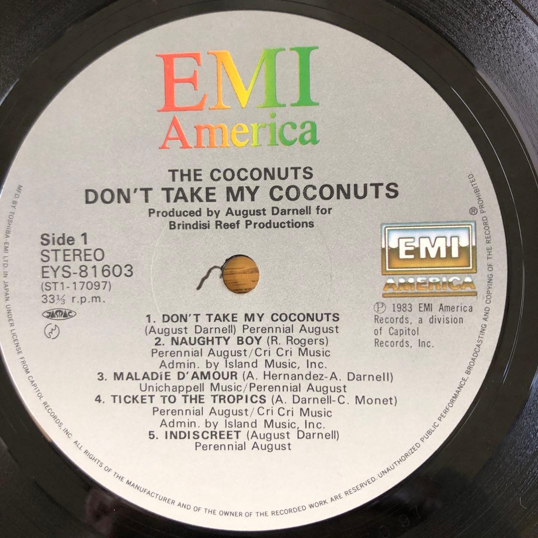 The Coconuts - Don't Take My Coconuts LP Japan Vinyl w/ Obi August Darnell