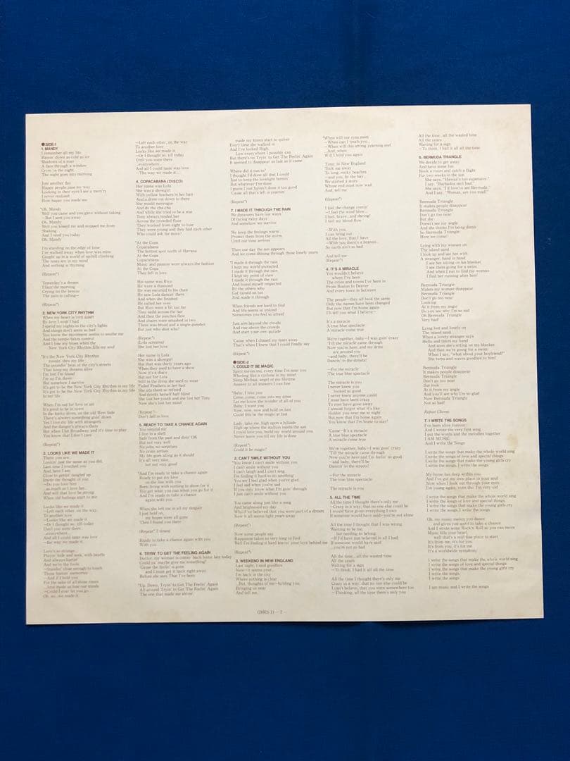 Barry Manilow - Manilow Magic Japan LP 1983 Commemorative Album w/ Obi