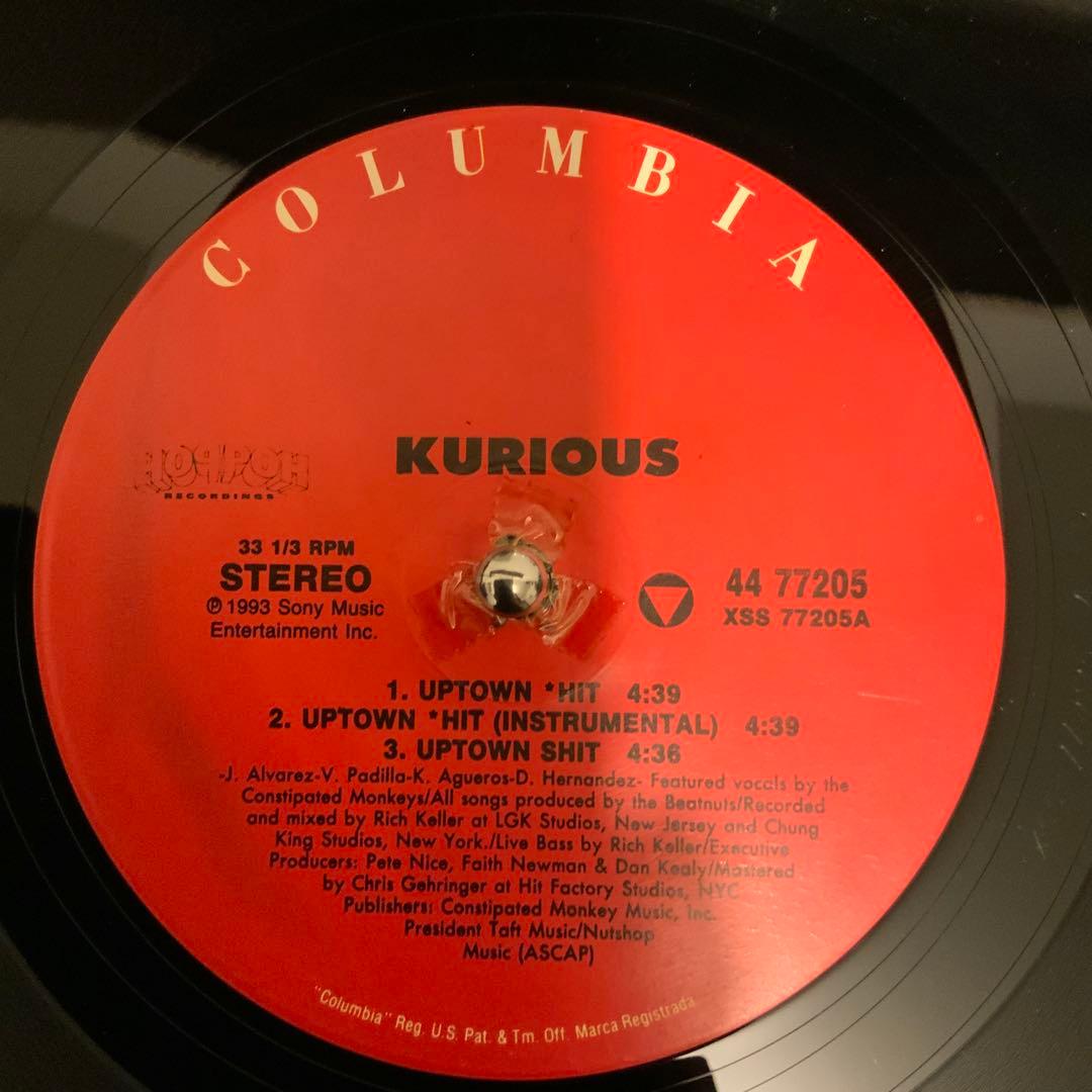 Kurious - Uptown Hit 12" Vinyl Record 1993 Hip Hop Columbia