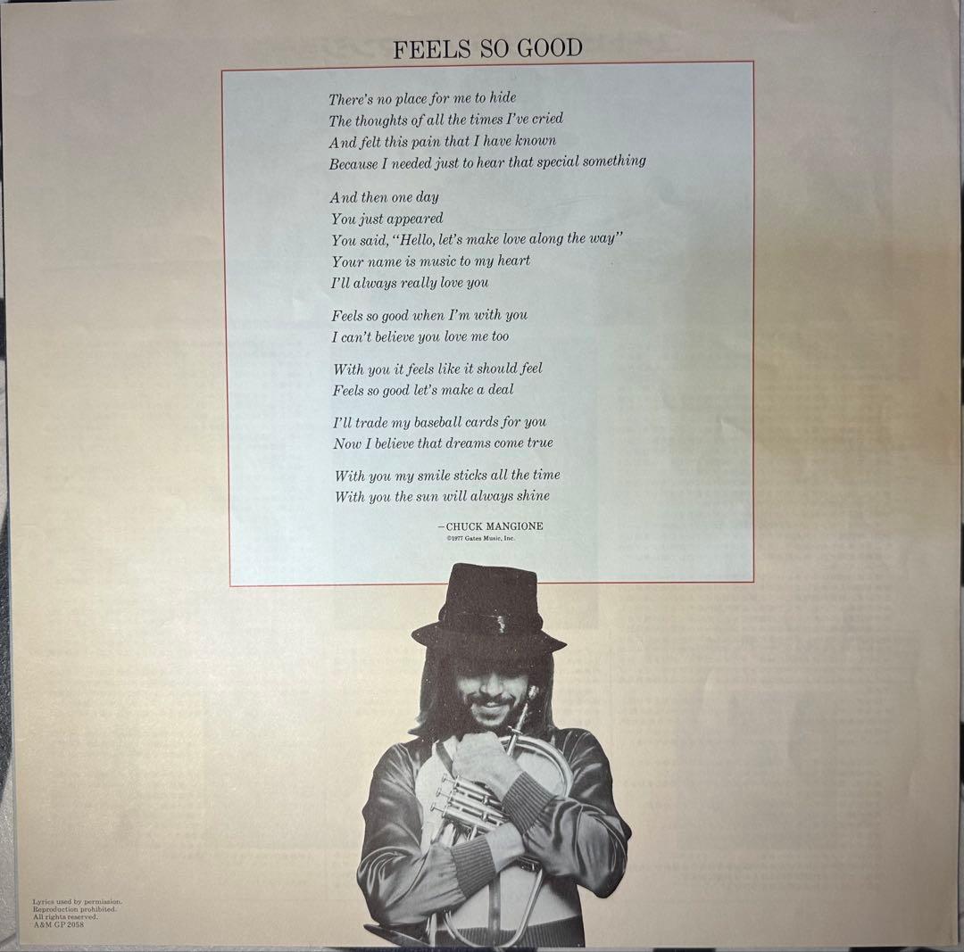 Chuck Mangione - Feels So Good - LP Vinyl Record Japan 1977 Jazz Import w/ Obi
