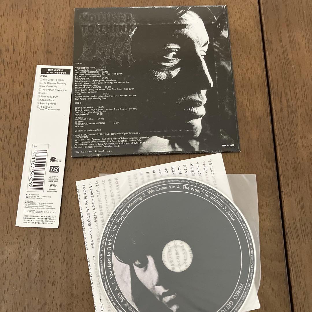 Erica Pomerance "You Must Think" CD - Psychedelic/Acid Folk, Slight Wear, Used | Japansoundstore