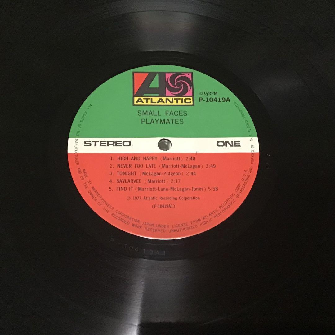 Small Faces - Playmates LP Japan Vinyl Record with Obi 1977 Atlantic P-10419A