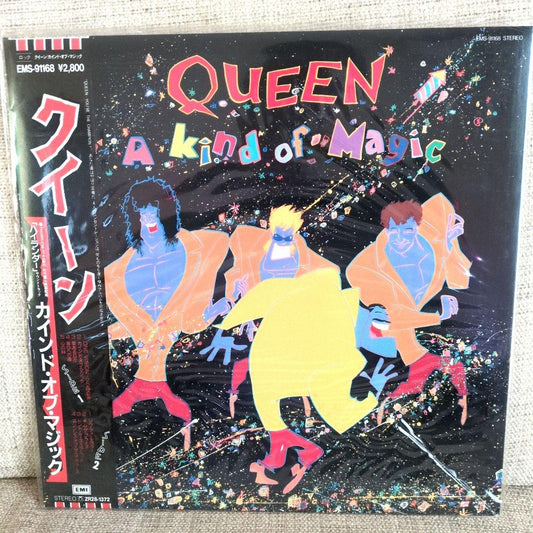 QUEEN A Kind of Magic LP Original 1986 Japan Pressing Obi Strip Vinyl Record