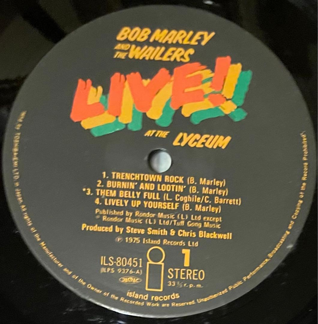 Bob Marley & The Wailers Live! LP Japan Pressing Vinyl Record ILS-80451