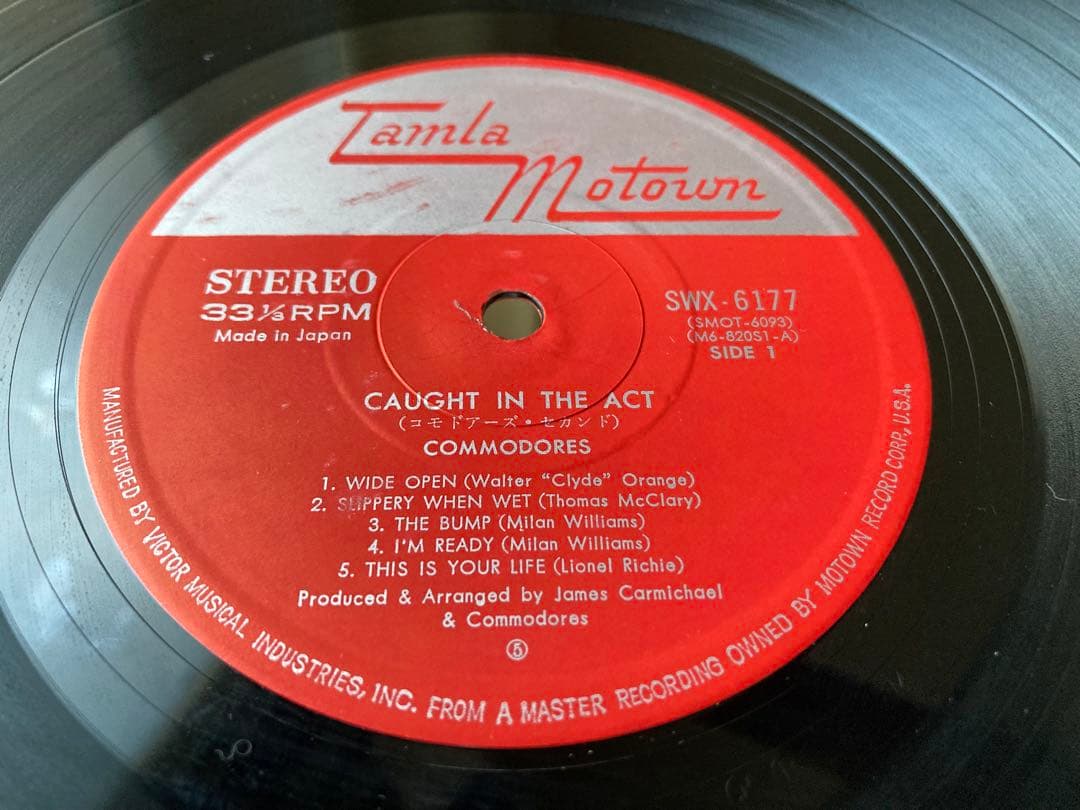 Commodores - Caught In The Act Vinyl LP Japan Original w/ Obi 1975 Funk Soul