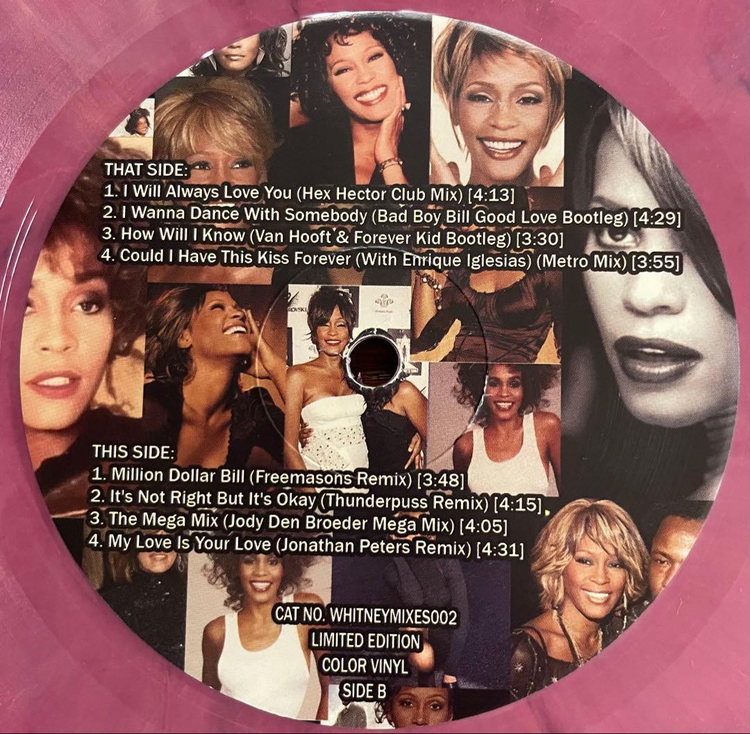 Whitney Houston Club Remixes Limited Edition Pink Marble Vinyl LP Record