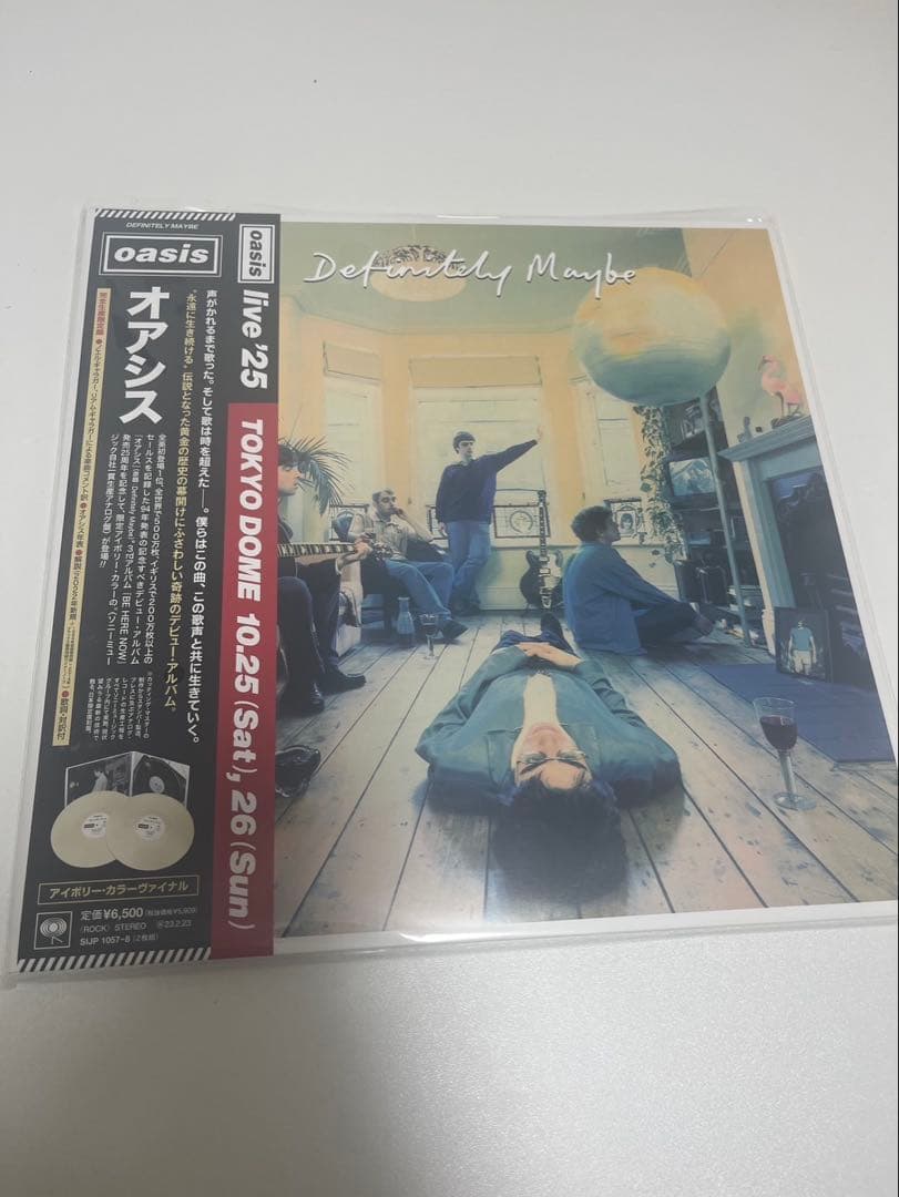 Oasis Definitely Maybe LP Limited Edition Ivory Vinyl 2LP  Sealed w/Memorial Tic | Japansoundstore