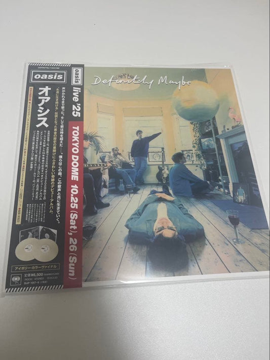 Oasis Definitely Maybe LP Limited Edition Ivory Vinyl 2LP  Sealed w/Memorial Tic | Japansoundstore