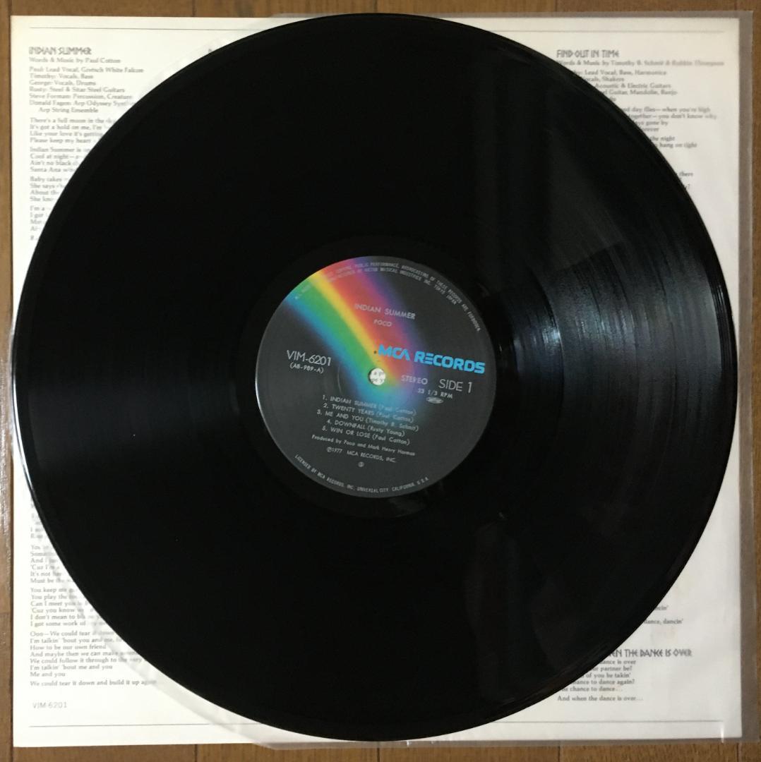 POCO Indian Summer LP Japan Original 1977 Vinyl Record with Obi & Liner Notes