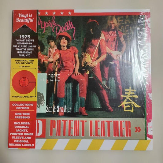 New York Dolls Red Patent Leather LP Red Vinyl 1975 Live Rare EU Pressing