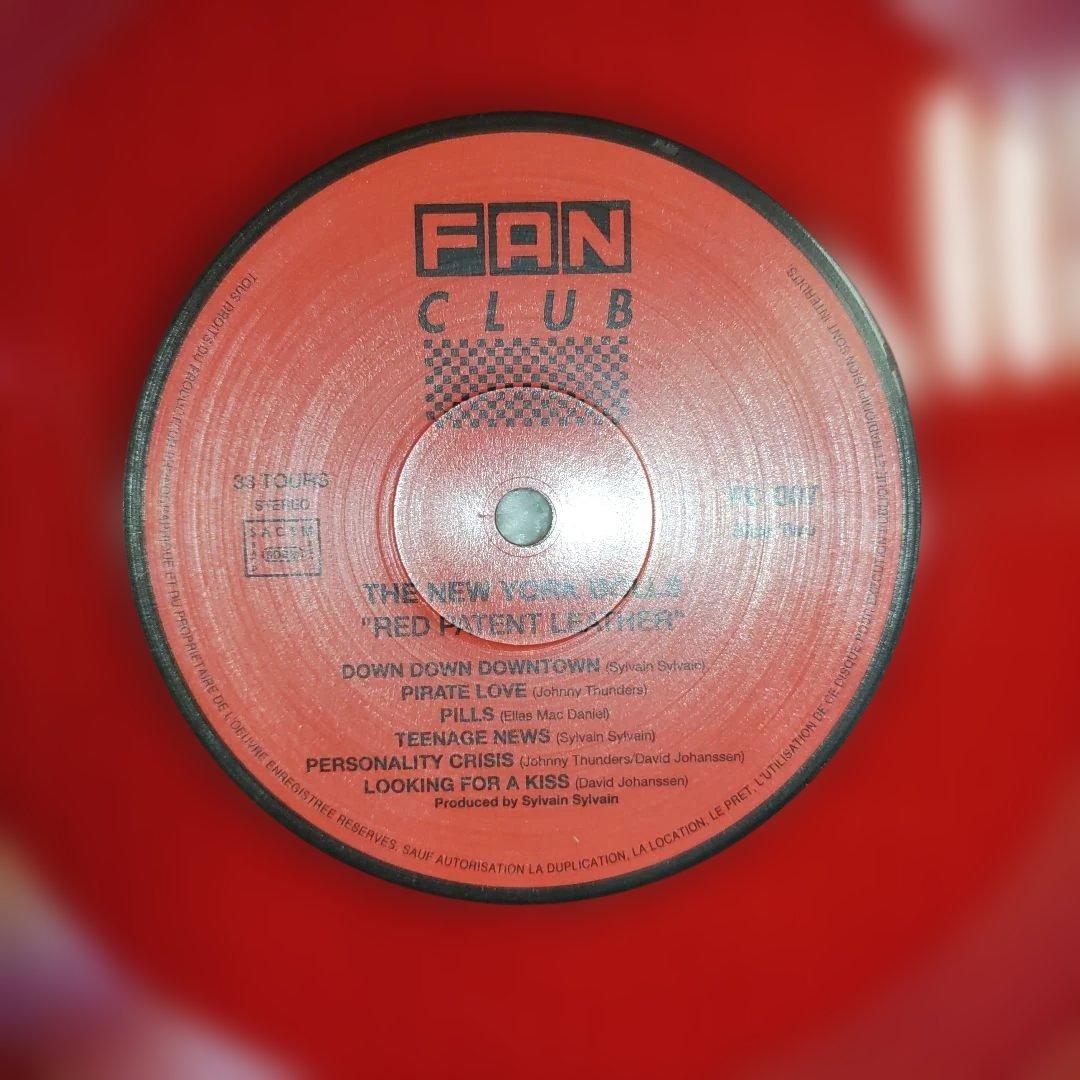 New York Dolls Red Patent Leather LP Red Vinyl 1975 Live Rare EU Pressing