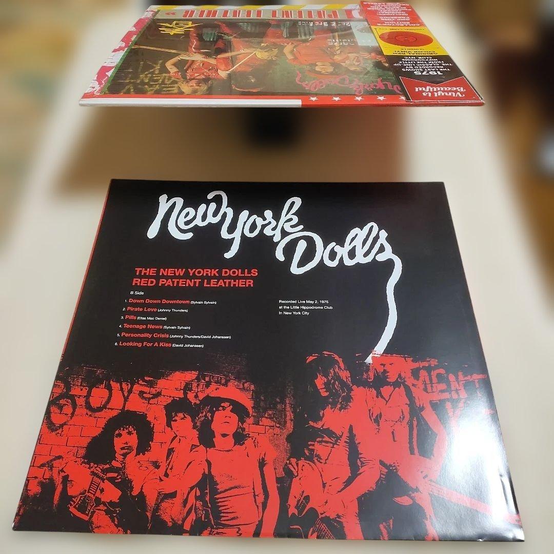 New York Dolls Red Patent Leather LP Red Vinyl 1975 Live Rare EU Pressing