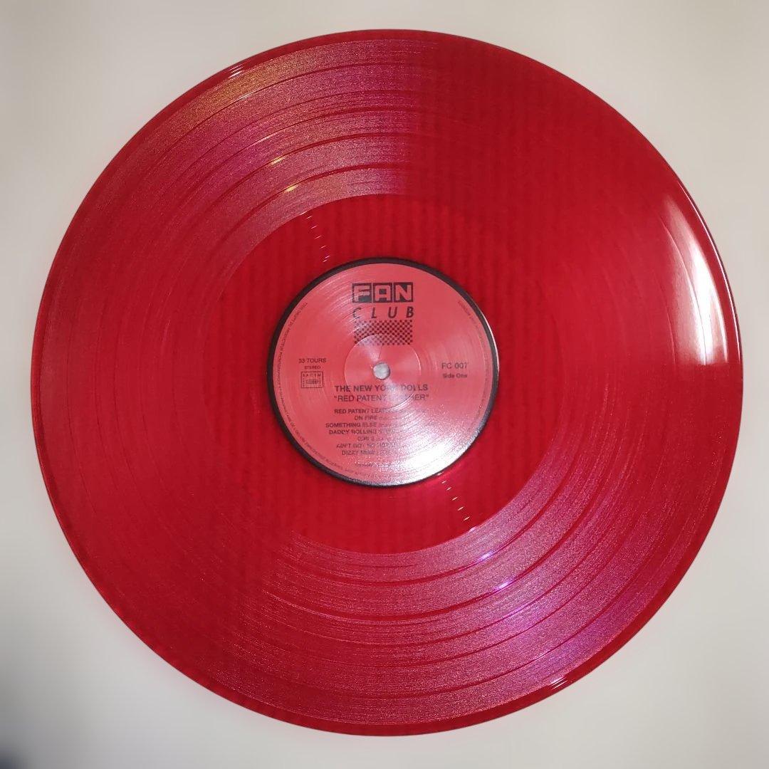 New York Dolls Red Patent Leather LP Red Vinyl 1975 Live Rare EU Pressing