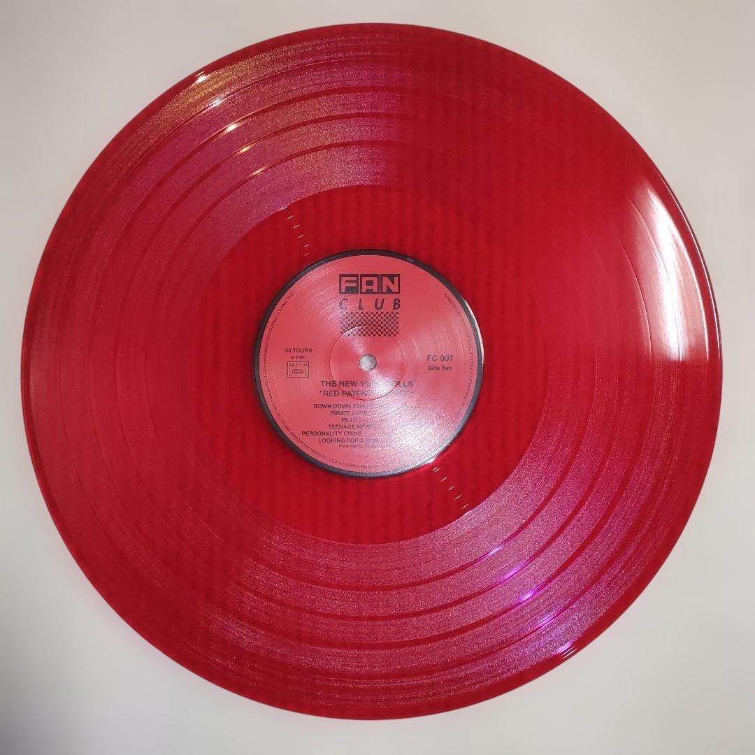 New York Dolls Red Patent Leather LP Red Vinyl 1975 Live Rare EU Pressing