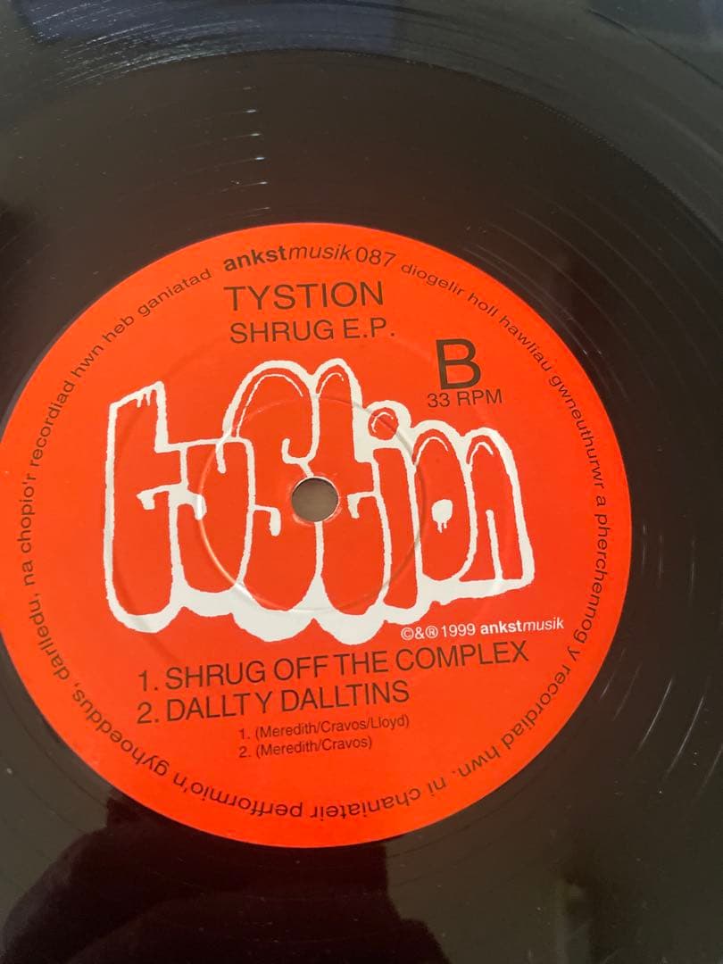 Tystion - Shrug EP 12-inch Vinyl Record Ankstmusik 087 1999 Indie Alternative