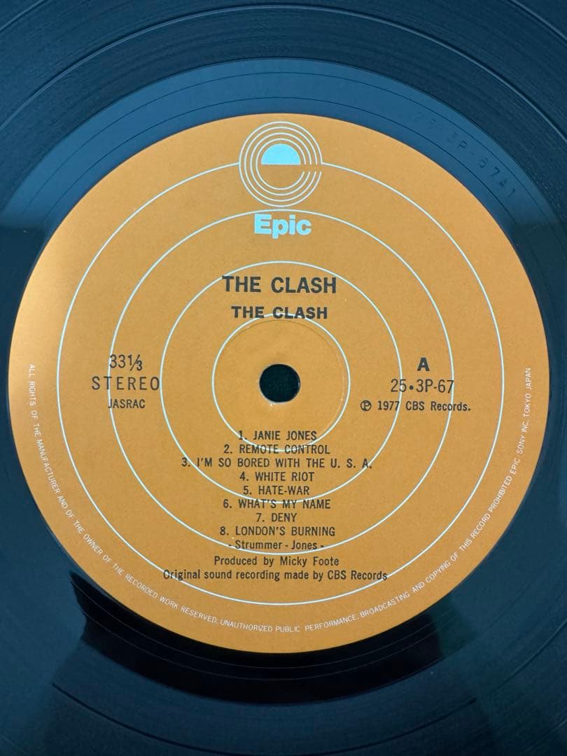 The Clash S/T White Riot Vinyl Record Obi Good Condition Used | Japansoundstore