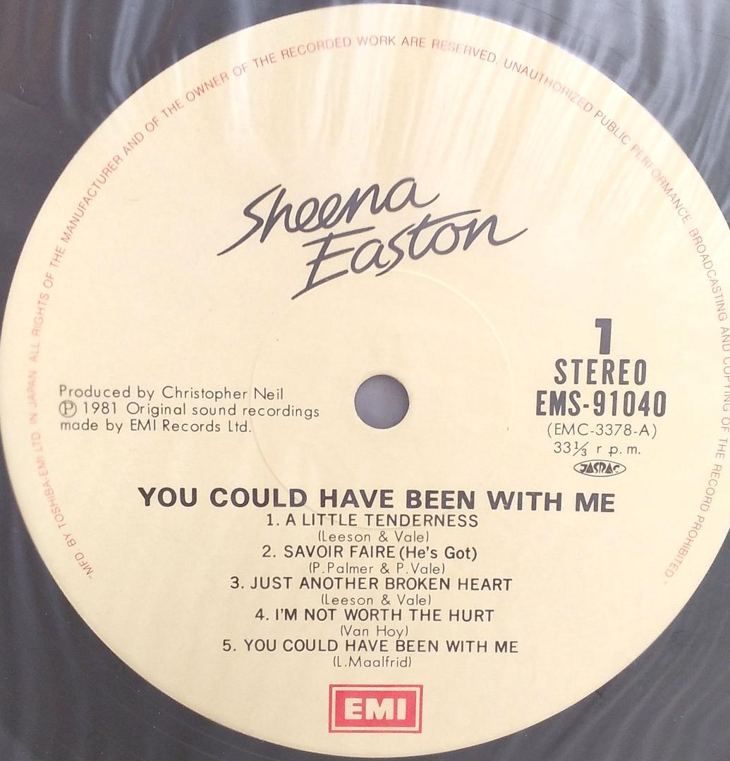 Sheena Easton - You Could Have Been With Me - Japan Vinyl LP + Obi 1981 Pop