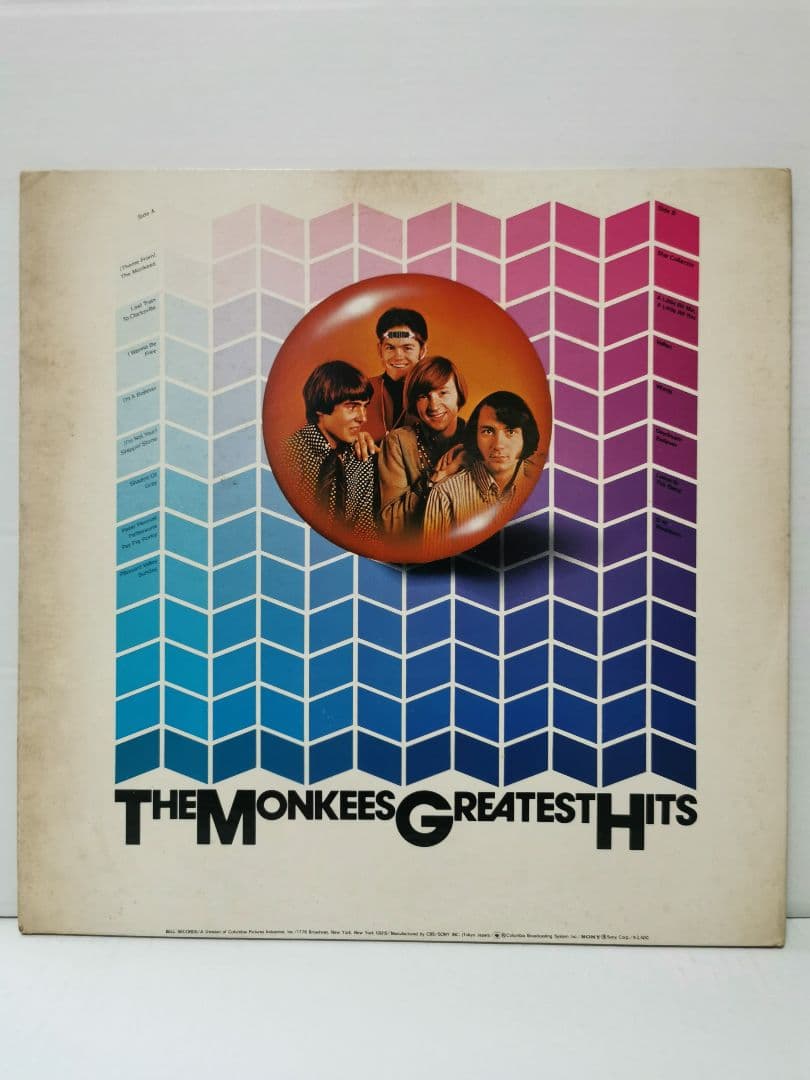 The Monkees Greatest Hits Vinyl LP Japan Bell Records BLPN-8 with Obi