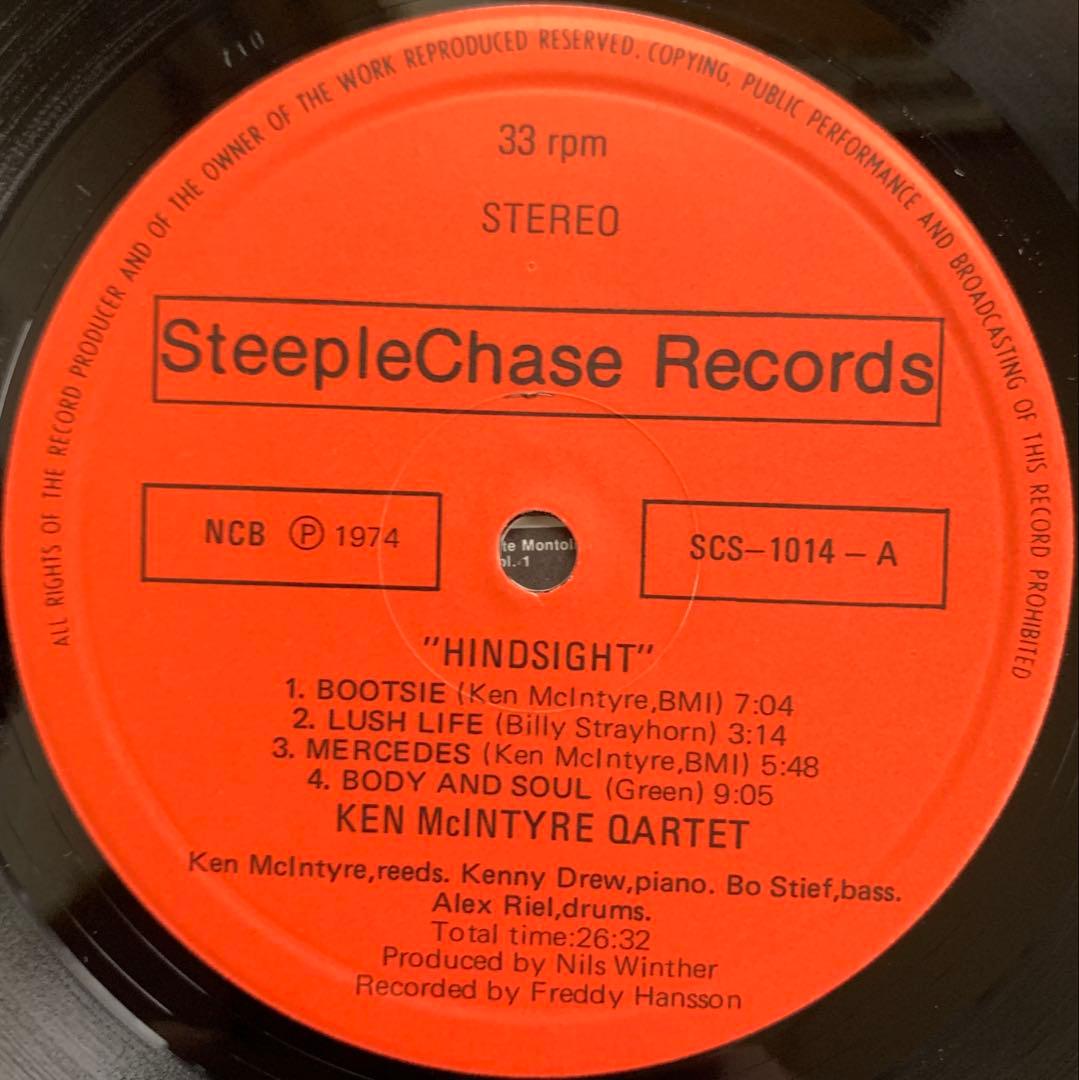 Ken McIntyre - Hindsight Vinyl LP 1974 SteepleChase Jazz Record Denmark Import