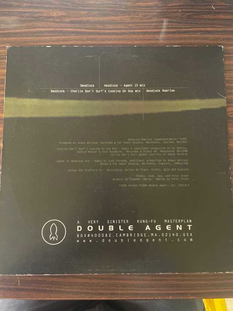 Unisex - Deadlocked 12" Vinyl Record (1998) Double Agent Records