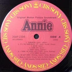 Annie Original Motion Picture Soundtrack LP Japan CBS/Sony 1982 w/ Obi & Insert