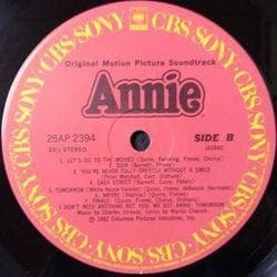 Annie Original Motion Picture Soundtrack LP Japan CBS/Sony 1982 w/ Obi & Insert